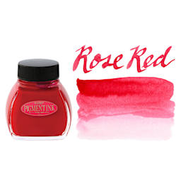 Platinum Pigment Ink - Rose Red, 60 ml, bottle with swatch