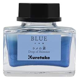Kuretake Ink-Café Drop of Shimmer Ink Additive - Blue, 20 ml, front of bottle