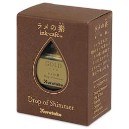 Kuretake Ink-Café Drop of Shimmer Ink Additive - Gold, 20 ml, packaging