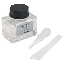 Kuretake Ink-Café Drop of Shimmer Ink Additive - Silver, 20 ml, bottle with dropper