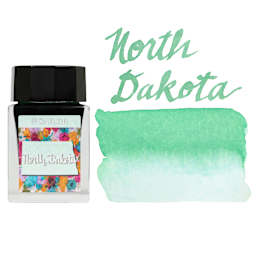 Sailor USA State Ink - North Dakota, Mint Green, 20 ml, swatch and bottle