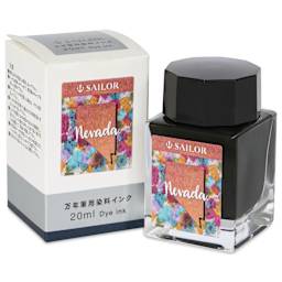 Sailor USA State Ink - Nevada, Reddish Brown, 20 ml, with packaging