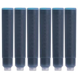 Kaweco Fountain Pen Ink Cartridges - Paradise Blue, cartridges laid out