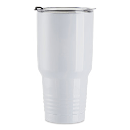 Craft Express Sublimation Printing Stainless Steel Travel Tumblers - 30 oz, White, Set of 4 (blank travel tumbler)