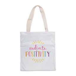 Craft Express Sublimation Printing Tote Bag - Glitter, Pkg of 2 (finished tote bag example)