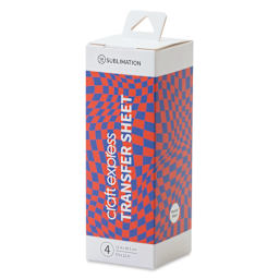 Craft Express Sublimation Pattern Transfer Sheets - Mosaic Maze, 4-1/2" x 12", Pkg of 4 front of box
