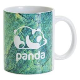 Craft Express Sublimation Pattern Transfer Sheets - Electric Lake Green, applied on mug with panda image