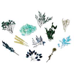 Colorberry Dried Flower Collection Resin Additives - Blue and Green, example of included flowers