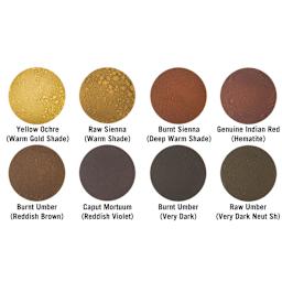 Sinopia Pigment Sets - Color chart of component pigments in 8 pc set
