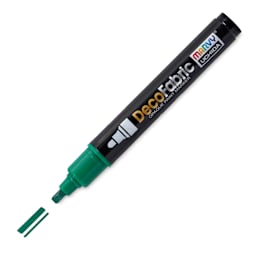 Marvy Uchida DecoFabric Opaque Paint Marker - Green, Medium Tip
