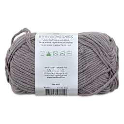 Needle Crafters Milk Cotton Yarn - Smoke Grey, back of the packaging showing care instructions