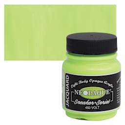 Jacquard Neopaque Acrylic - Volt, 2.25 oz jar and swatch