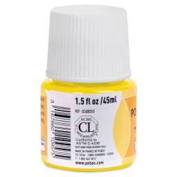 Pebeo Porcelaine 150 Paint - Marseille Yellow, Transparent, 45 ml bottle (side)