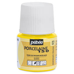 Pebeo Porcelaine 150 Paint - Marseille Yellow, Transparent, 45 ml bottle