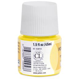 Pebeo Porcelaine 150 Paint - Citrine, Semi-Transparent, 45 ml bottle (side)