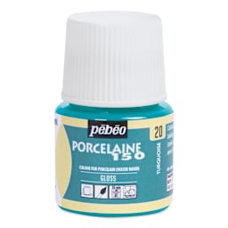 Pebeo Porcelaine 150 Paint - Turquoise, Opaque, 45 ml bottle