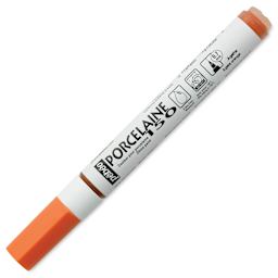 Pebeo Porcelaine 150 Paint Marker - Agate Orange, Fine Point with cap on