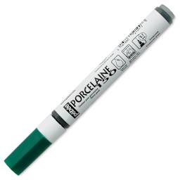 Pebeo Porcelaine 150 Paint Marker - Amazonite Green, Fine Point with cap on