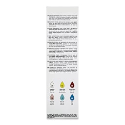 Pebeo Vitrea 160 Initiation Set, Set of 6, 20 ml bottles, Back Of Package