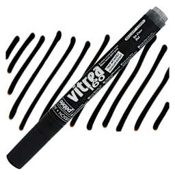 Pebeo Vitrea 160 Paint Marker - Ink Black, Glossy and swatch