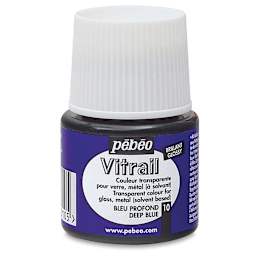 Pebeo Vitrail Paint - Deep Blue, 45 ml bottle