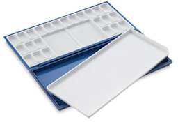 Mijello Fusion Airtight Watercolor Palette - 24 well palette open and empty