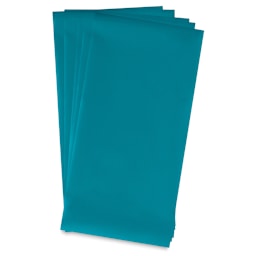 iCraft Deco Foil - 5 sheets of Teal Foil shown in fan