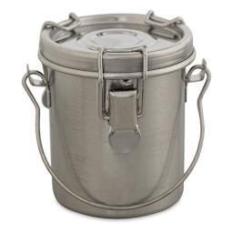 Anderson & Sons Stainless Steel Airtight Brush Washer - Front view of 8 oz Brush Washer with Lid