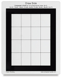 Compose It Grids - Front view of clear 8" x 10" 3:4 grid