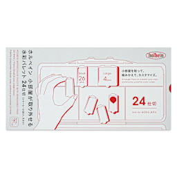 Holbein Watercolor Palette with Removable Pans - 24 Wells front of package