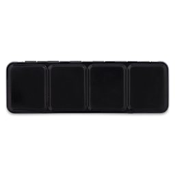 Empty Watercolor Palette Tin - Top view of Closed 24 Pan Tin