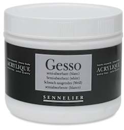 Sennelier Acrylic Gesso - Front of 500 ml Jar
