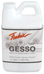 Fredrix Premium Gesso - Front of Half Gallon jug shown