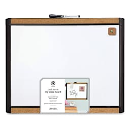 U Brands Combo Dry Erase Board - Large Pin-it Black Frame shown with label