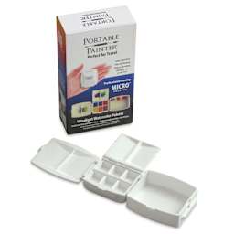 Portable Painter Micro Watercolor Palette next to the packaging