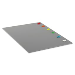New Wave Easy View Grey Acrylic Palette - Tabletop, 9" x 12" (shown with paint, not included)