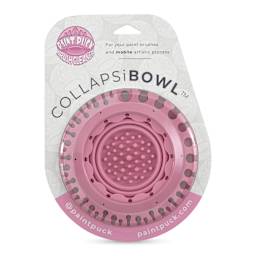 Paint Puck CollapsiBowl Portable Brush Cleaner - Pink, front of the packaging