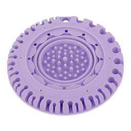 Paint Puck CollapsiBowl Portable Brush Cleaner - Lavender, contracted in portable mode