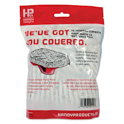 Handy Products Paint Covers Multipack - Assorted Sizes, Pkg of 9, back of the packaging