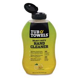 Tub O’ Towels Heavy Duty Hand Cleaner - Citrus Scent, 18 oz, front of bottle, with cap open