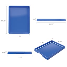 Storex Activity Trays - Assorted Colors, Set of 12, tray dimensions