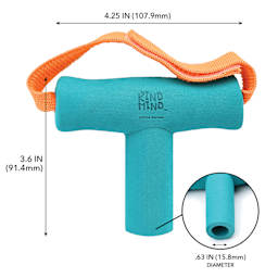 Kind Mind T-Shaped Grip Tools - Large, Teal, 4.25" x 3.6", flexible port 0.63 diameter