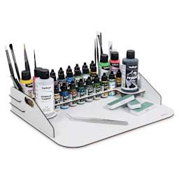 Vallejo Tabletop Module Paint Station - Large, 15.75" x 11.81" holding paints and brushes (not included)