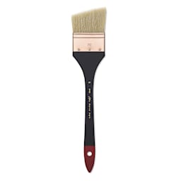 Silver Brush Atelier Hog Bristle Mottler Brushes - Single Angled Brush shown upright
