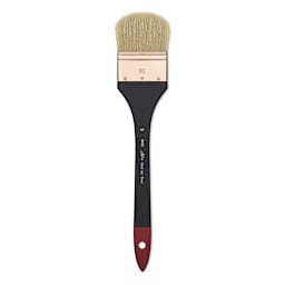 Silver Brush Atelier Hog Bristle Mottler Brushes - Single Soft Edge Brush shown upright