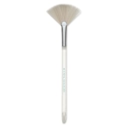 Royal & Langnickel Aqualon Soft Synthetic Fan Brush - Size 10, Short Handle full length