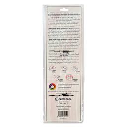 Escoda Ceramics Synthetic Brushes - Set of 4, Long Handle, back of the packaging