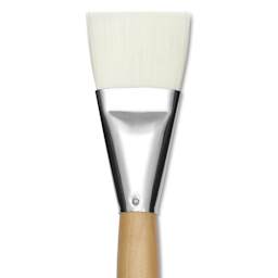 Silver Brush Silver Jumbo Stiff White Synthetic Brush - Flat, Mid-Handle, Size 40, close-up