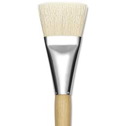Silver Brush Silver Jumbo White Hog Bristle Brush - Flat, Mid-Handle, Size 50, close-up