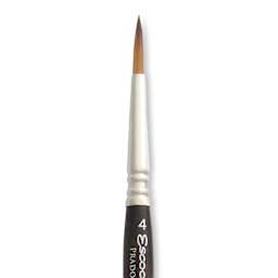 Escoda Prado Tame Synthetic Travel Brush - Round, Size 4, close-up